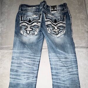 Rock Revival Men's Blue Slim Straight Jeans